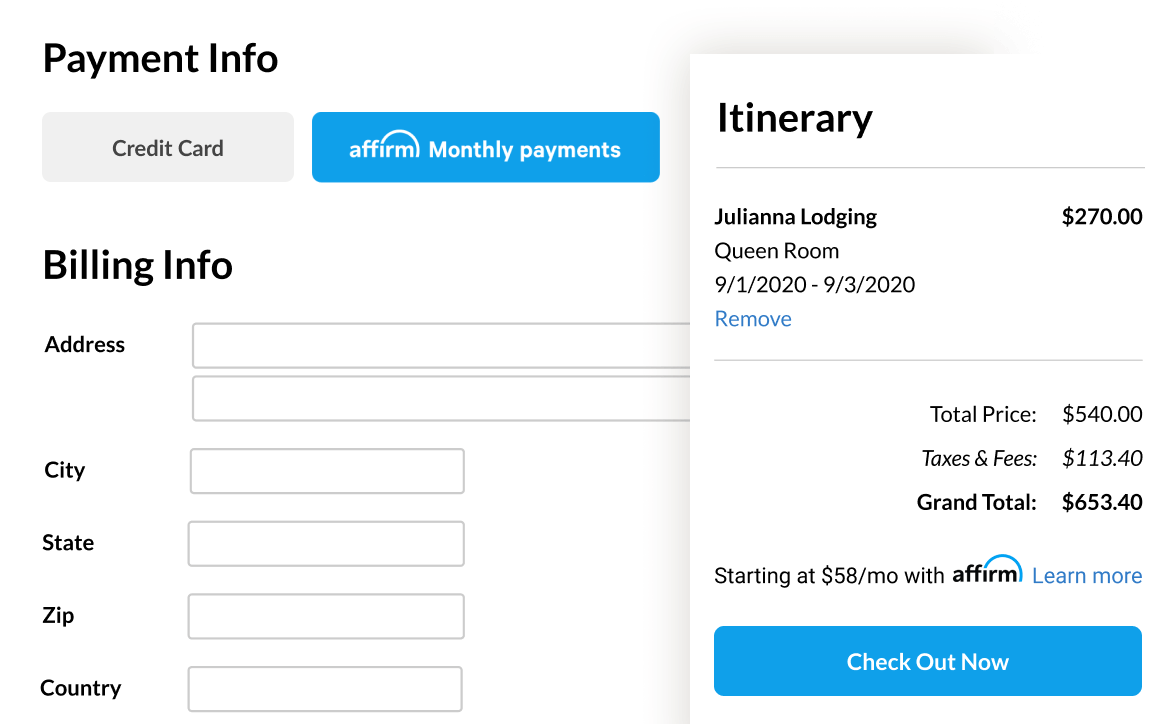 affirm payment screenshot