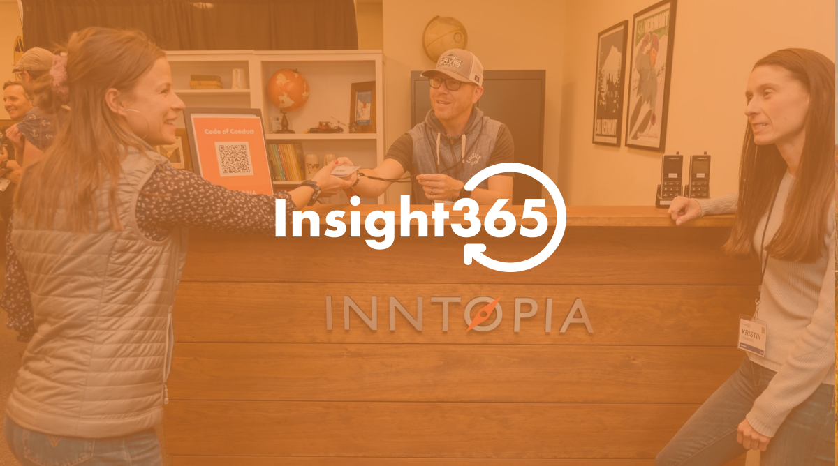 insight365 logo and image of check in desk