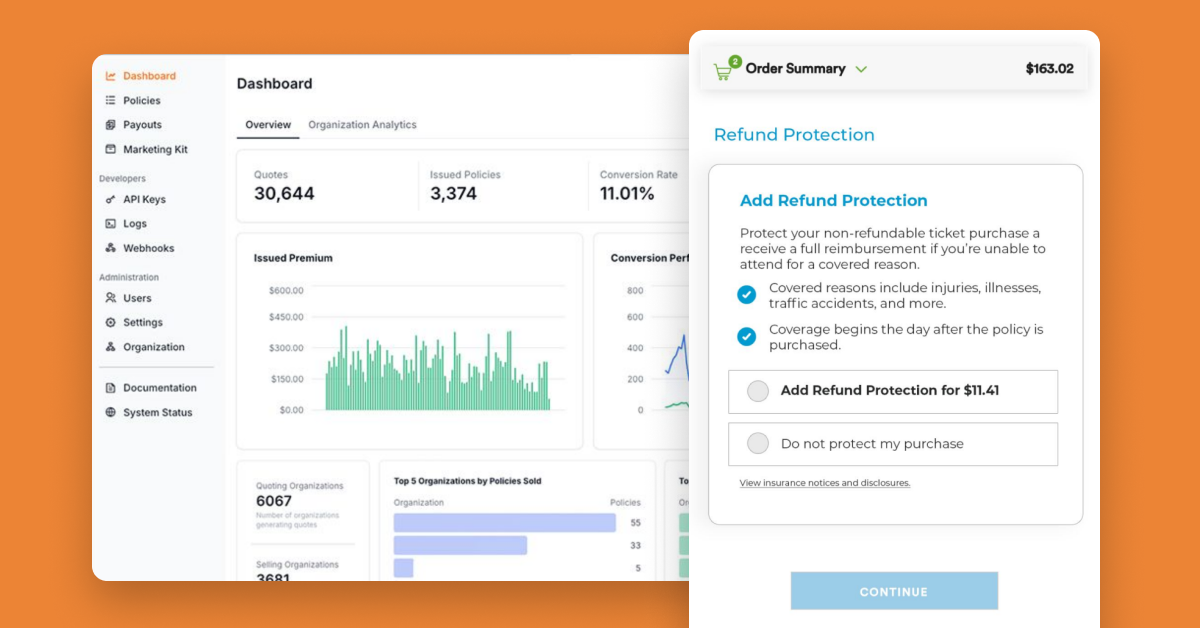 vertical insure screenshots