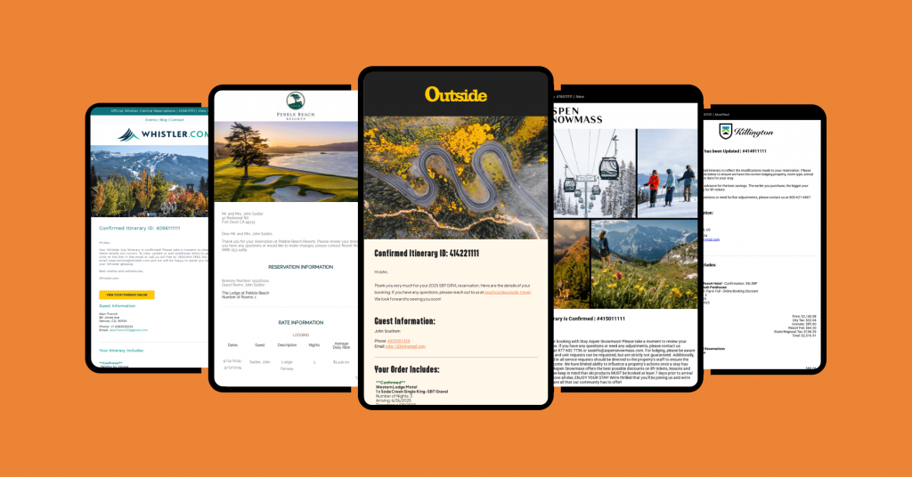 graphic of confirmation emails