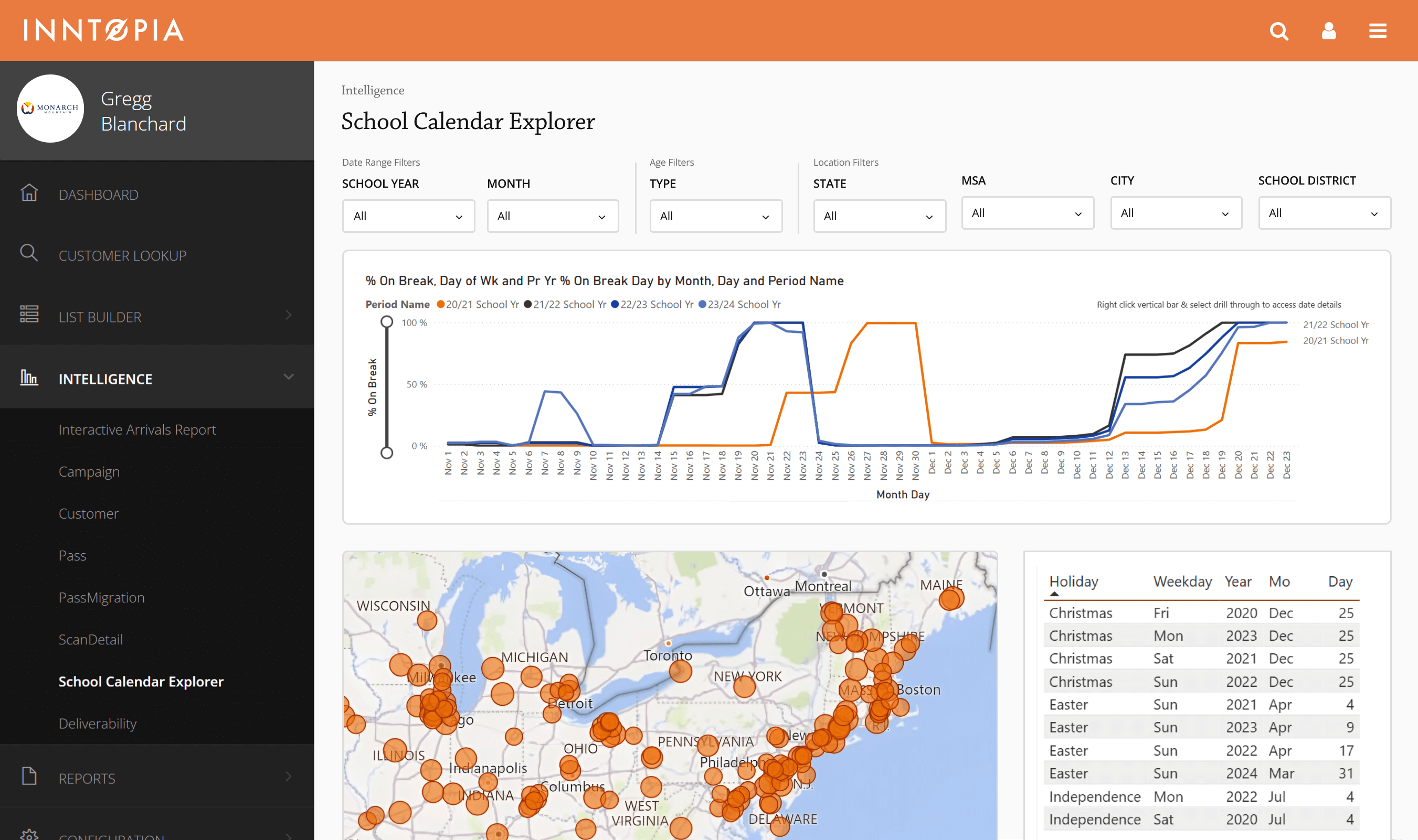 school calendar explorer Screenshot