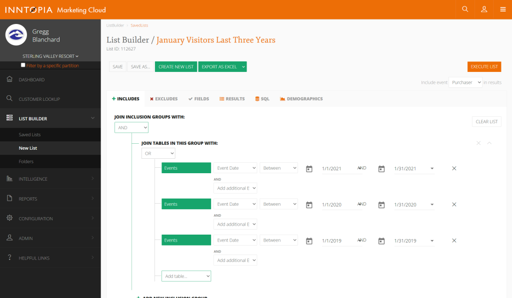 list builder screenshot